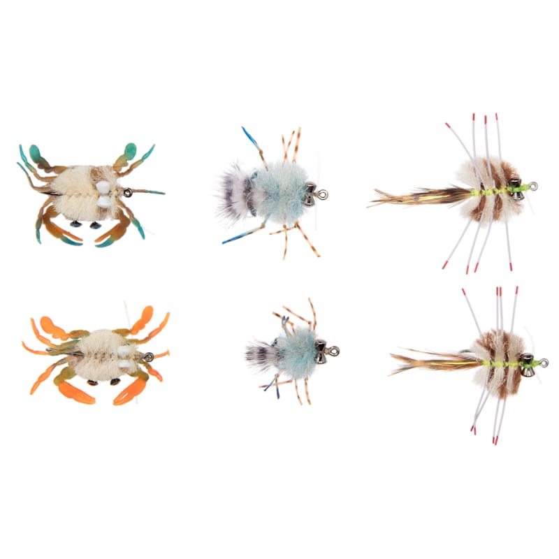 World Wide Sportsman Prestige 6-Piece Flats Crab Fly Assortment