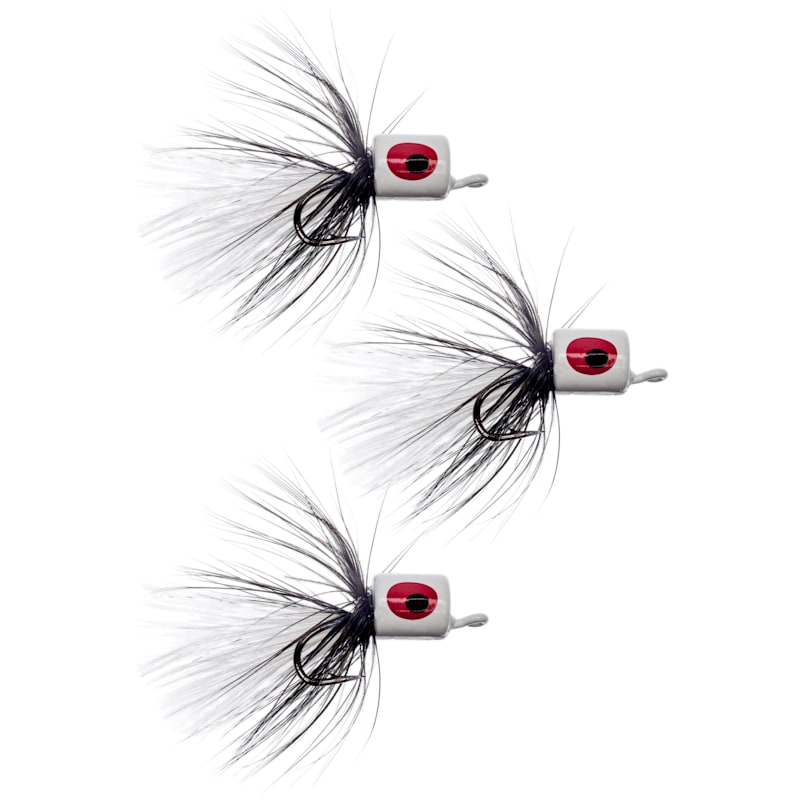 K & E Stopper Lures Panfish Popper Fly 3-Pack