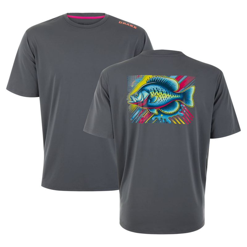 Drake Waterfowl Lake Shore Performance Crappie Graphic Short-Sleeve Crew T-Shirt