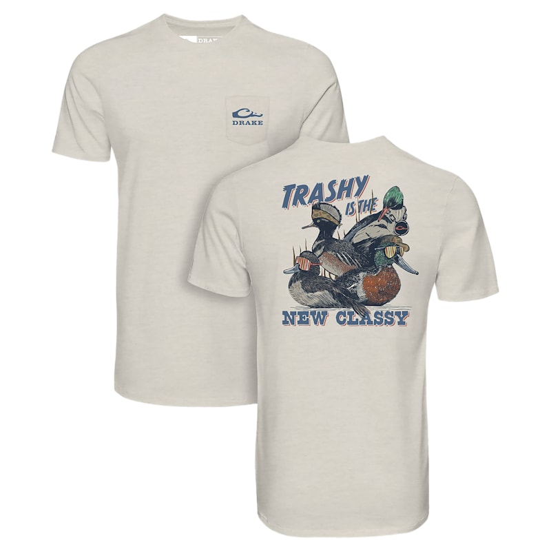 Drake Waterfowl Trashy Ducks Short-Sleeve Pocket T-Shirt