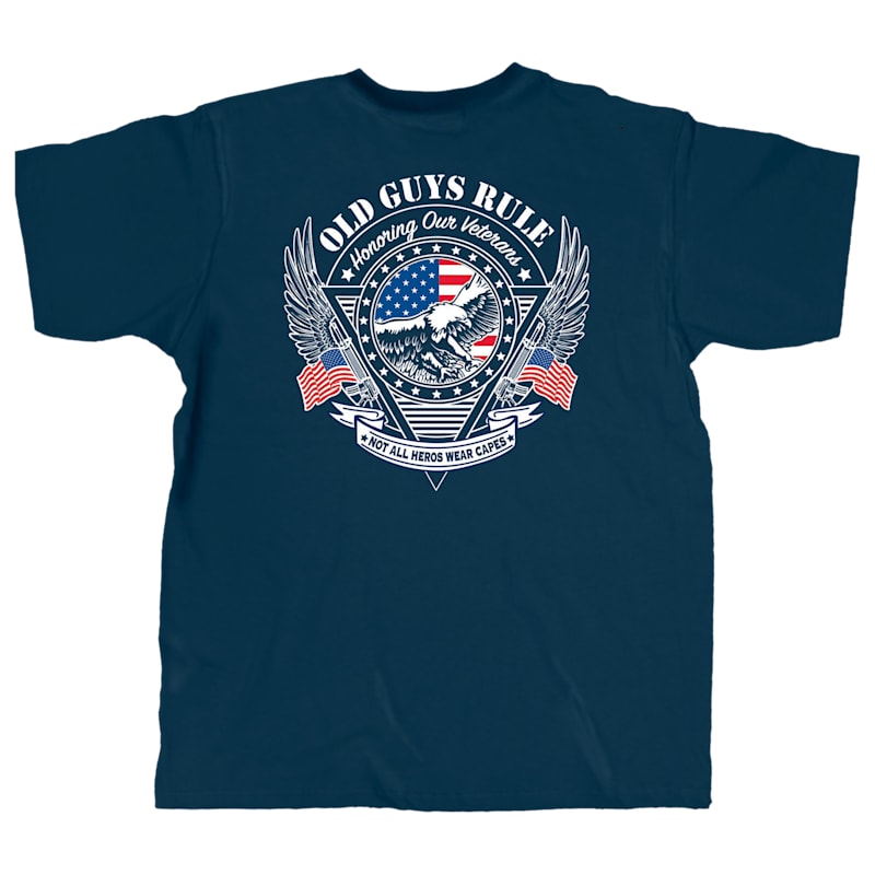 Old Guys Rule Veteran Eagle Short-Sleeve T-Shirt for Men