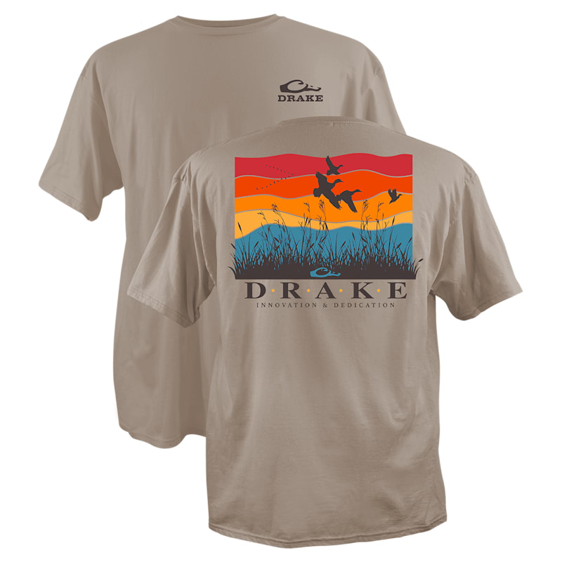 Drake Waterfowl Flyway Sunrise Cotton Short-Sleeve T-Shirt