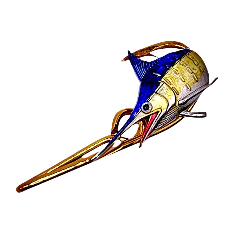 Hookits Marlin Fishing Hook Hat Pin Clip