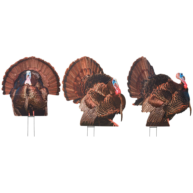Cabela's Strutter Flocked Silhouette Turkey Decoy 3-Pack