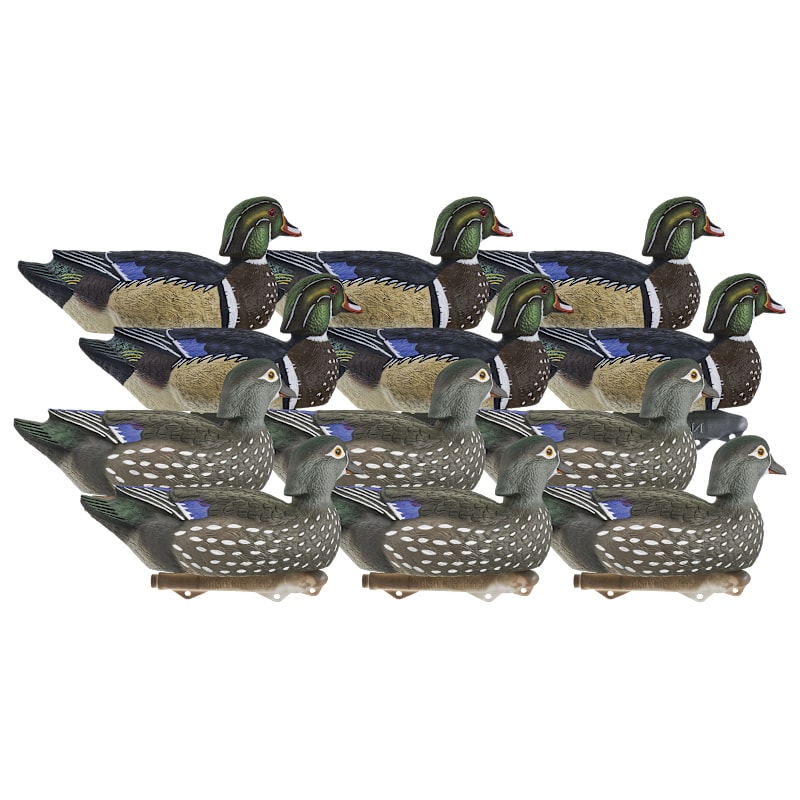 Northern Flight Big Spread Wood Duck Decoys 12-Pack