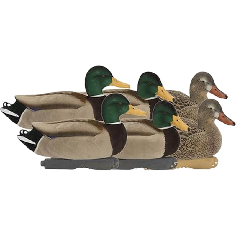 GHG Pro Grade Fully-Flocked Elite Mallard Duck Decoys Active 6-Pack