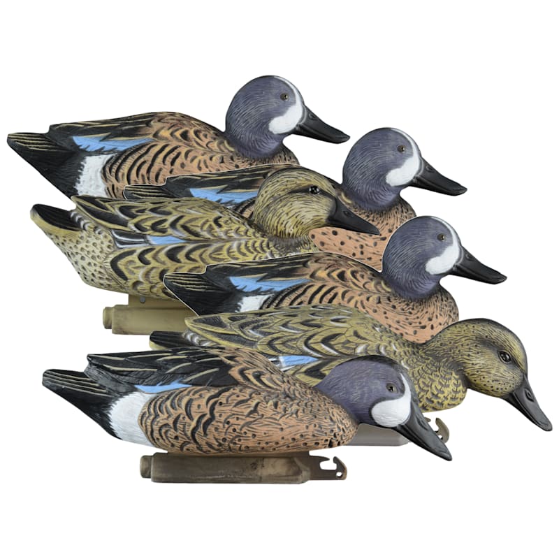 Higdon Standard Foam-Filled Blue-Winged Teal Duck Decoys 6-Pack