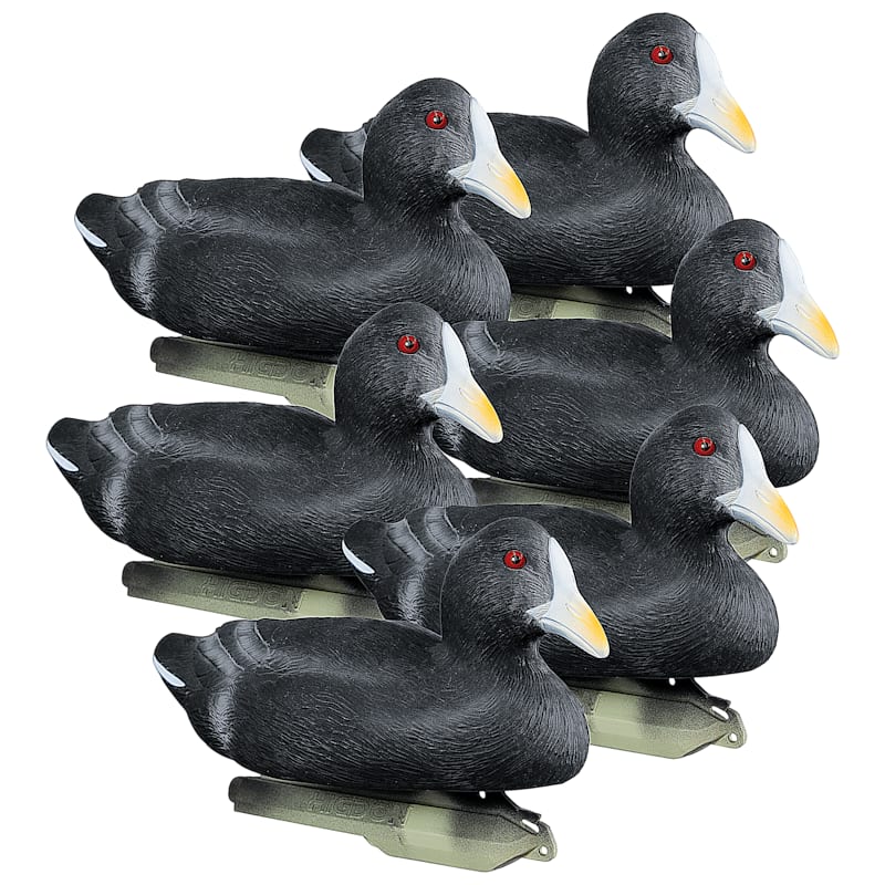 Higdon Standard Foam-Filled Coot Decoys 6-Pack