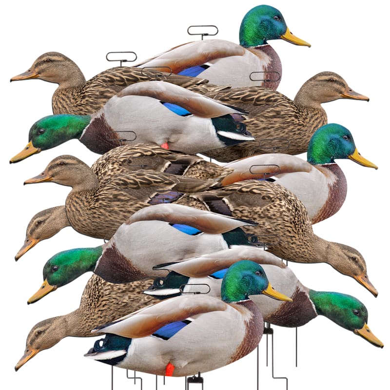 Higdon FLATS Mallard Motion Silhouette Duck Decoys 12-Pack