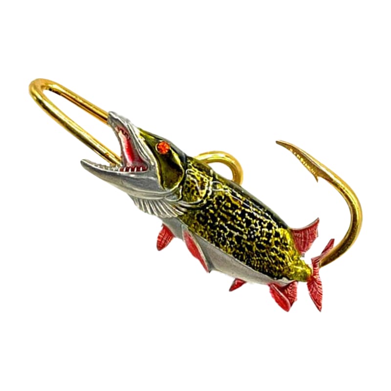 Hookits Muskie Fishing Hook Hat Pin Clip