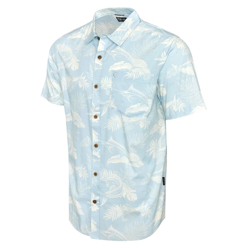 Pelagic Knockdown Woven Button-Up Short-Sleeve Shirt