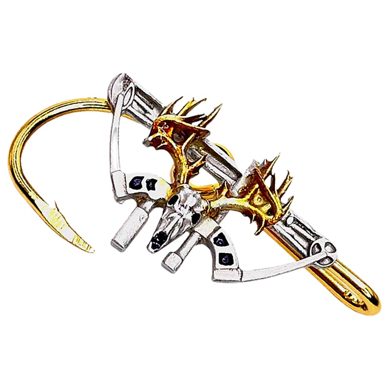 Hookits Bowhunting Fishing Hook Hat Pin Clip