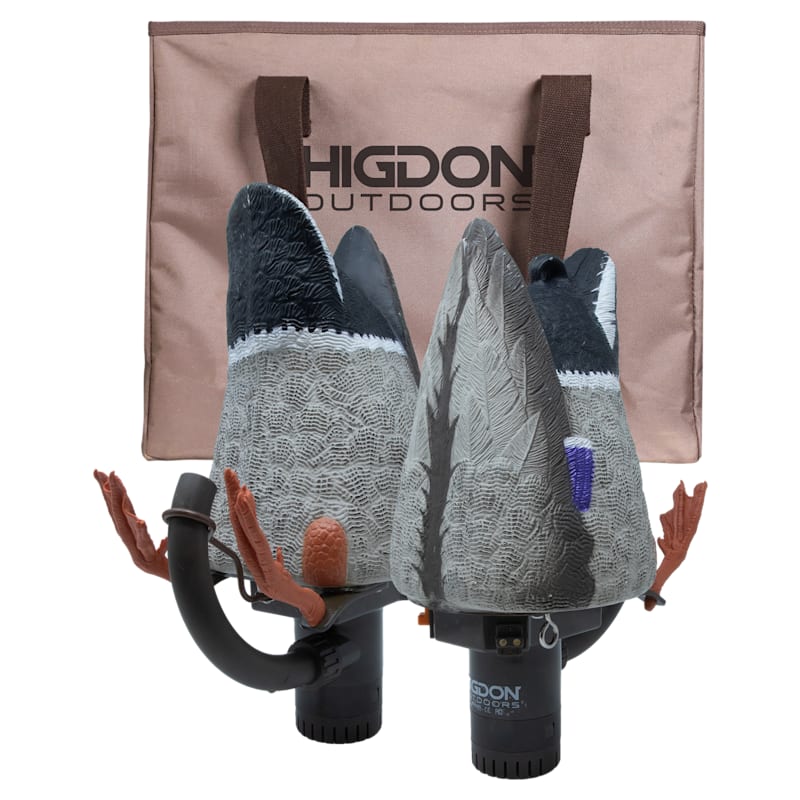 Higdon Outdoors Pulsator PRO Guide Pack Drake Motorized Duck Decoy Combo with Bag