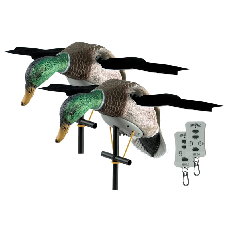 Lucky Duck XHDI Motorized Mallard Duck Decoy with Remote 2-Pack