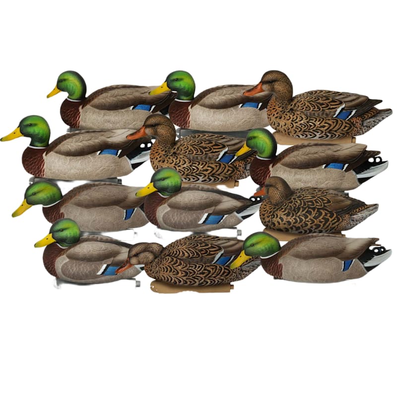 GHG Pro Grade XD Series Mallards Harvester Duck Decoys 12-Pack