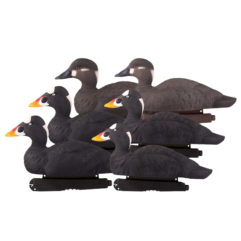 GHG Pro Grade Foam Filled Surf Scoters Duck Decoys 6-Pack