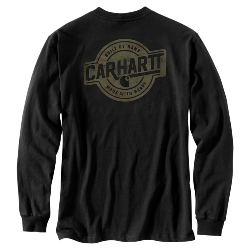 Carhartt Irvine Relaxed-Fit Camo Badge Long-Sleeve Pocket T-Shirt