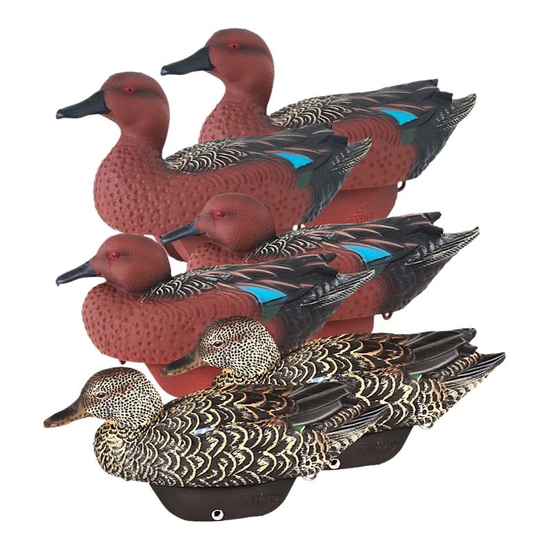 HEYDAY HydroFoam Cinnamon Teal Duck Decoys 6-Pack