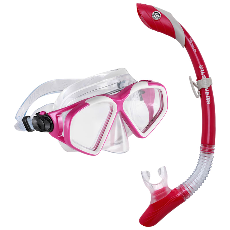 U.S. Divers Cozumel TX Snorkeling Mask and Island Dry Snorkel Combo