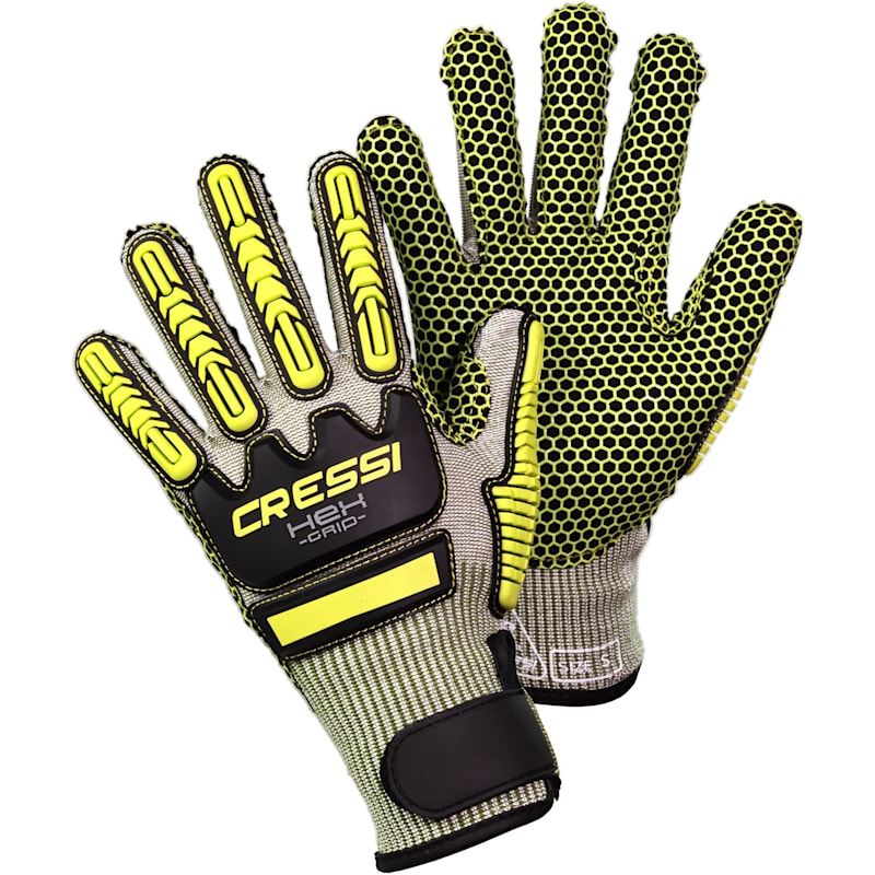 Cressi HEX Puncture-Resistant Grip Diving Gloves