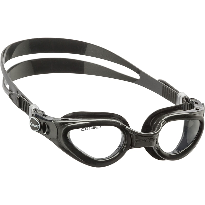 Cressi Right Adult Swim Goggles with Curved Lenses for Wide Vision