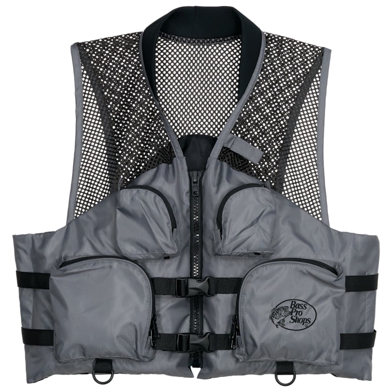 Bass Pro Shops Deluxe Mesh Fishing Life Jacket with Front Pockets