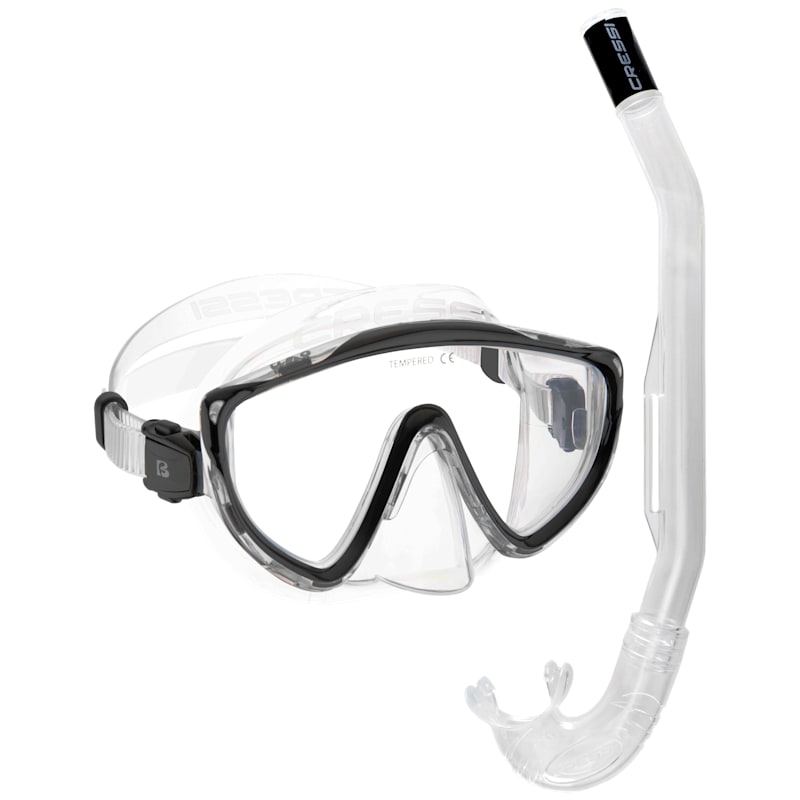 Cressi Tino and Island 2.0 Scuba-Diving Mask and Snorkel Combo