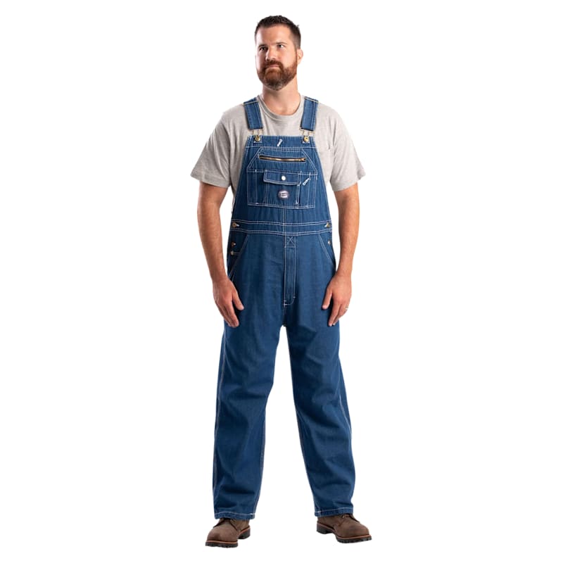 Berne Vintage Unlined Washed Denim Bib Overalls