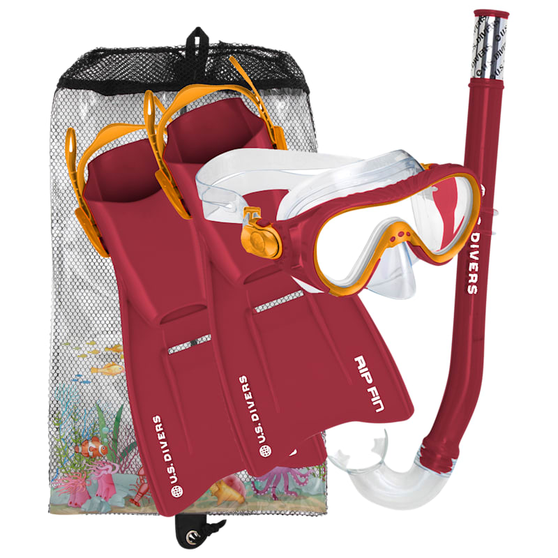U.S. Divers Coral Mask, Fins, and Snorkel Set for Kids