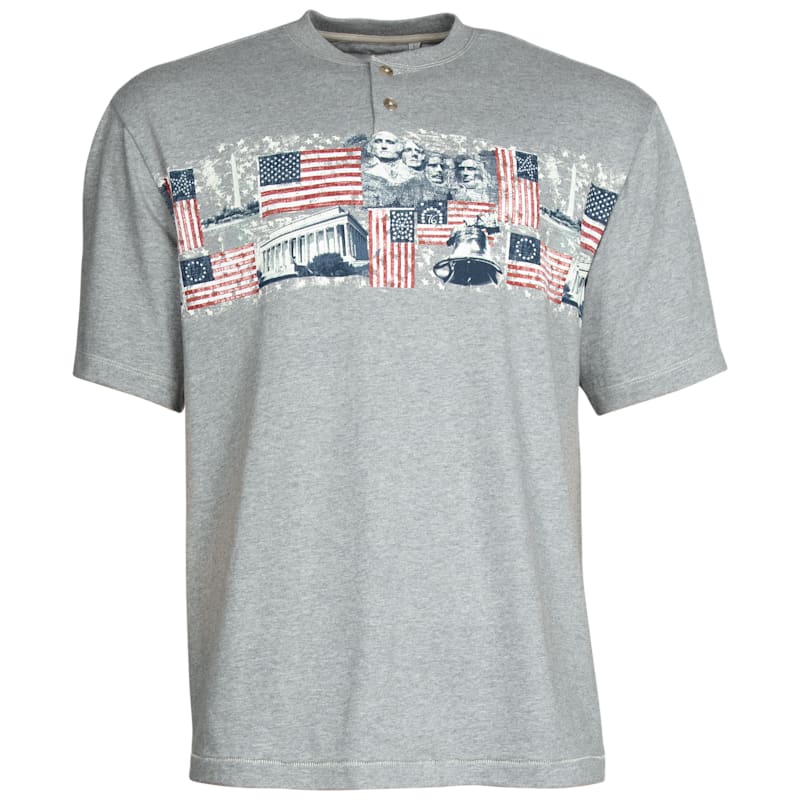 RedHead American Legacy Monuments Short-Sleeve Henley for Men