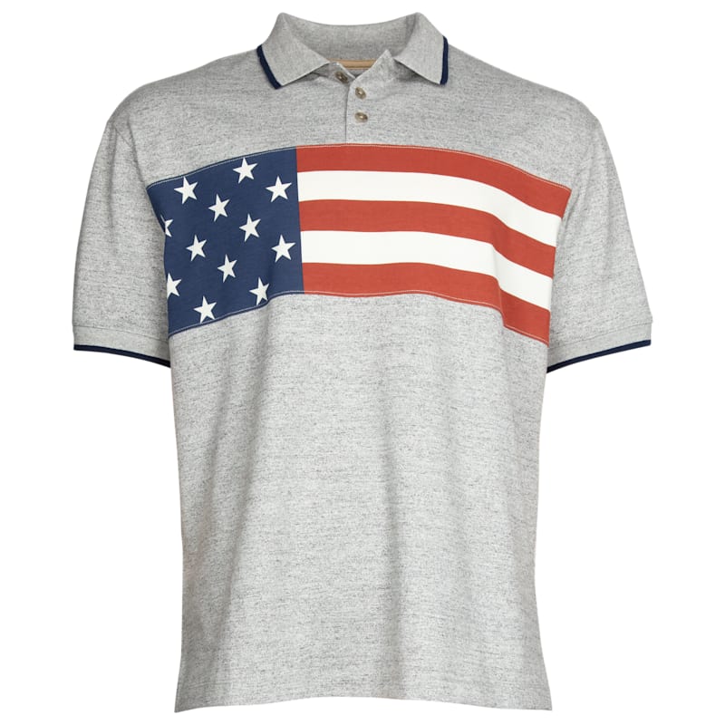 RedHead American Legacy American Flag Short-Sleeve Polo for Men
