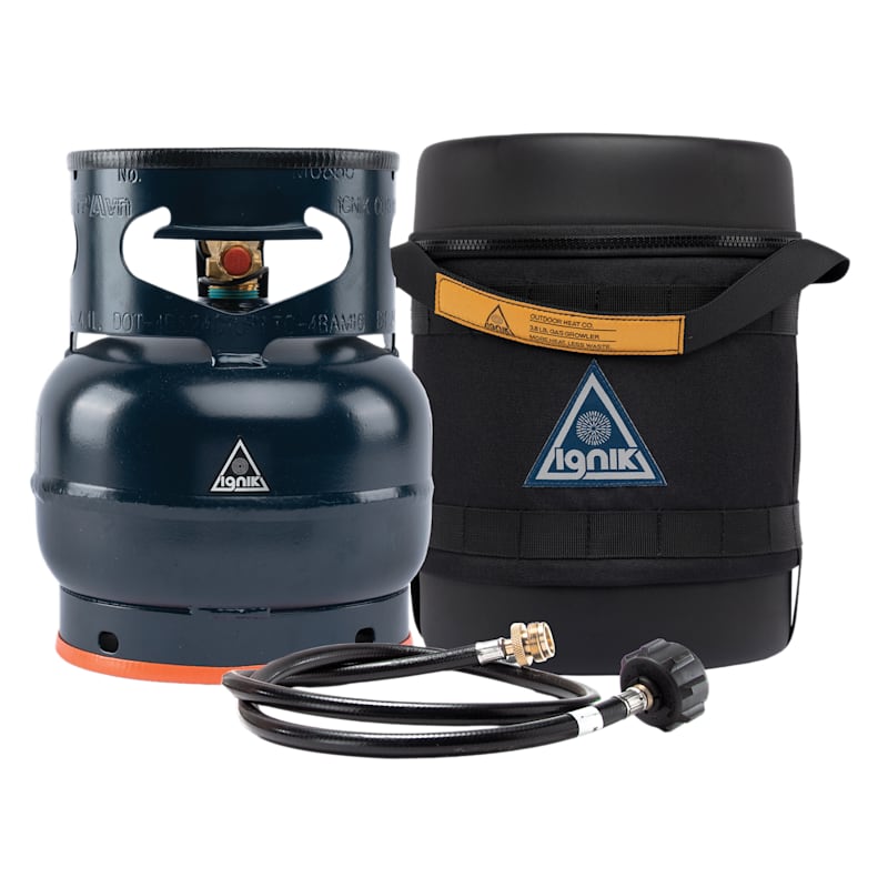 Ignik Gas Growler 3.8 Deluxe Refillable Propane Tank Kit with Adaptor