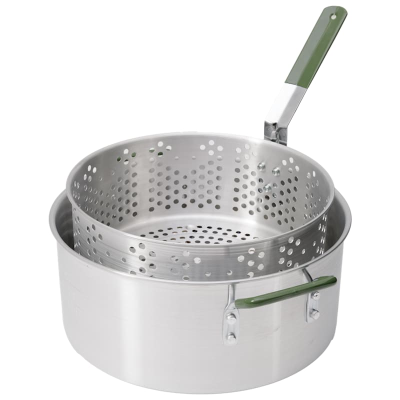 Bass Pro Shops Aluminum Fry Pan with Basket