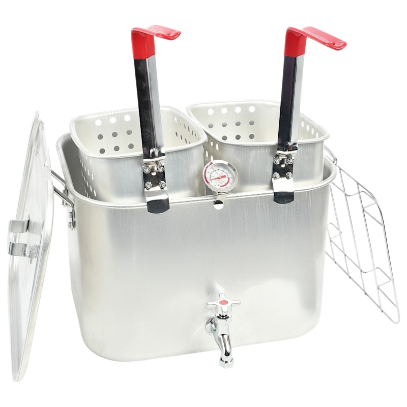 Bass Pro Shops 36-Qt. Aluminum Fry Pot with Baskets and Spigot