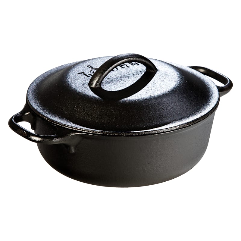 Lodge Cast-Iron 2-Quart Serving Pot with Iron Lid