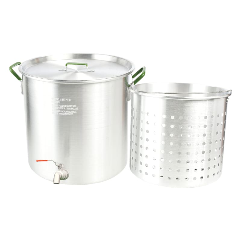 Bass Pro Shops Large Capacity Aluminum Boiling Pot with Valve and Basket