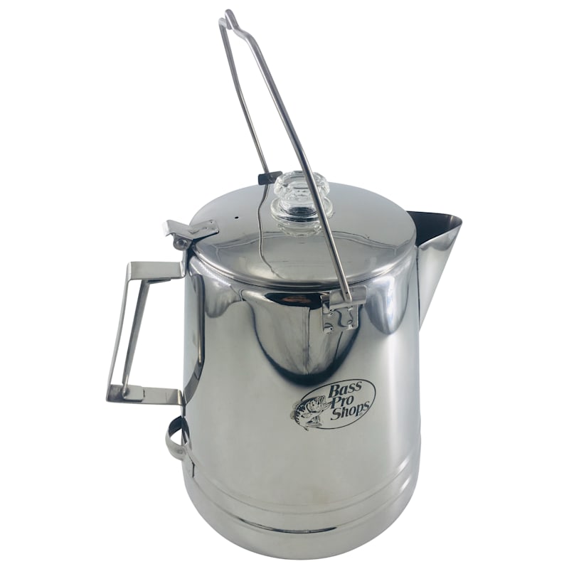 Bass Pro Shops 28-Cup Stainless Steel Campfire Percolator