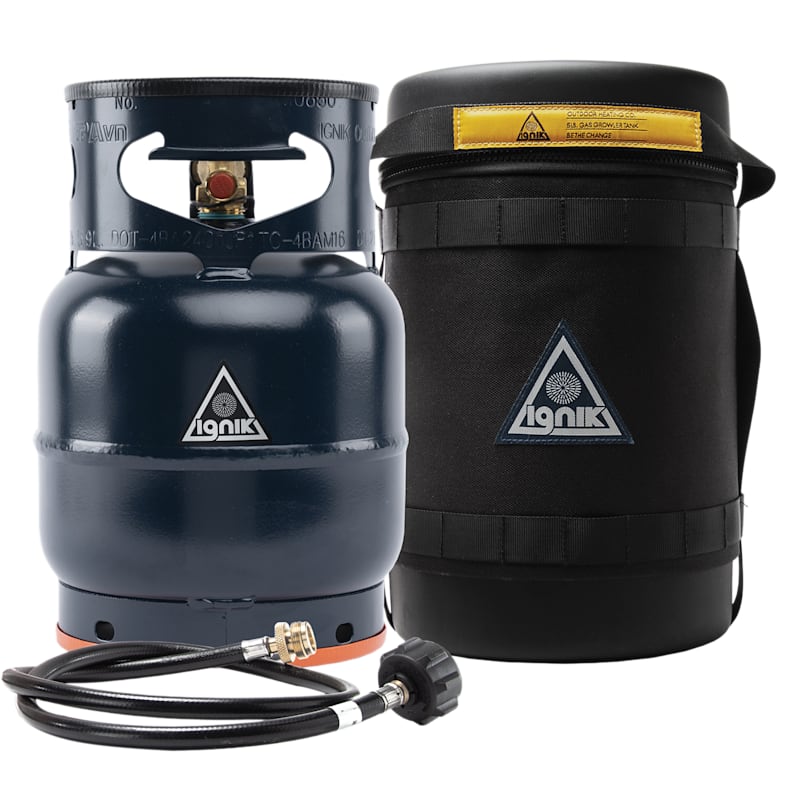 Ignik Gas Growler 5.0 Deluxe Refillable Propane Tank Kit with Adaptor