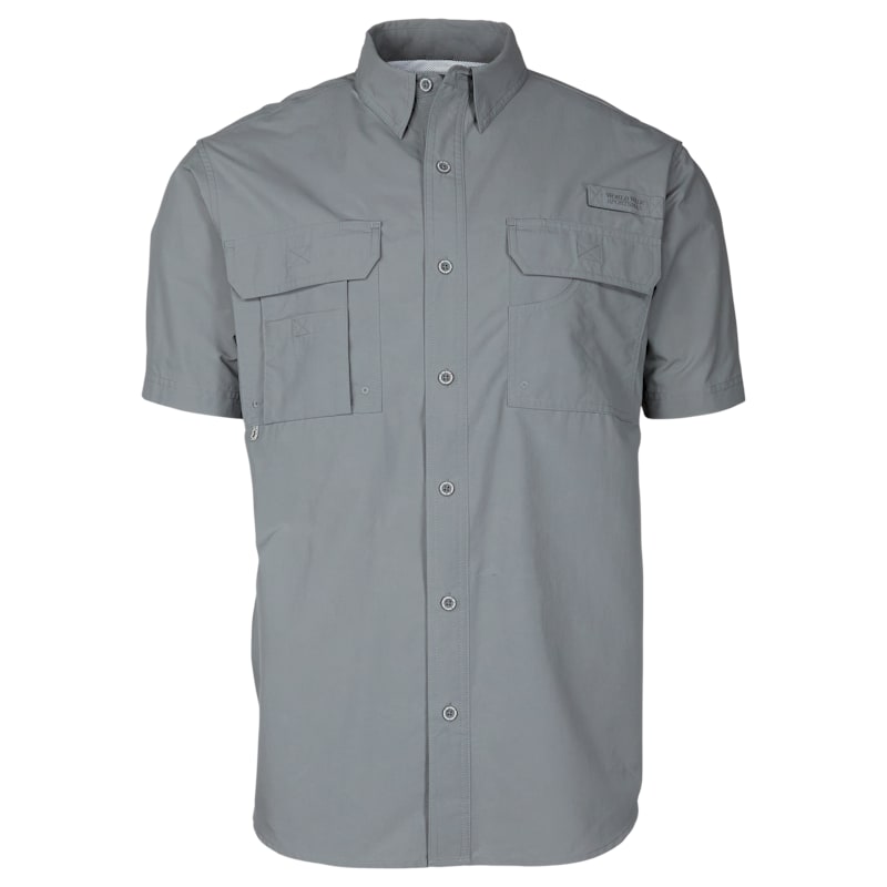 World Wide Sportsman Nylon Angler Short-Sleeve Button-Down Shirt