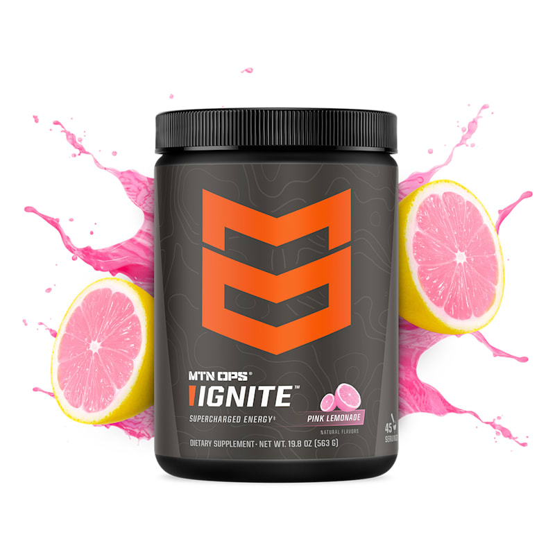 MTN OPS Ignite Supercharged Energy Pink Lemonade Drink