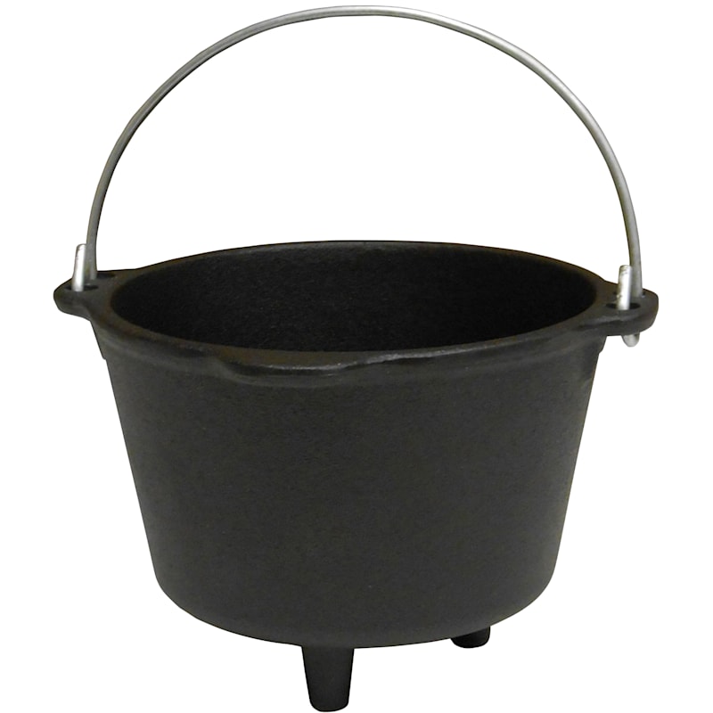 King Kooker 3-Cup Pre-Seasoned Cast-Iron Pot with Feet