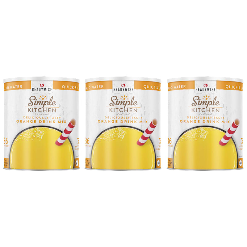 ReadyWise Simple Kitchen #10-Can Orange Drink Mix