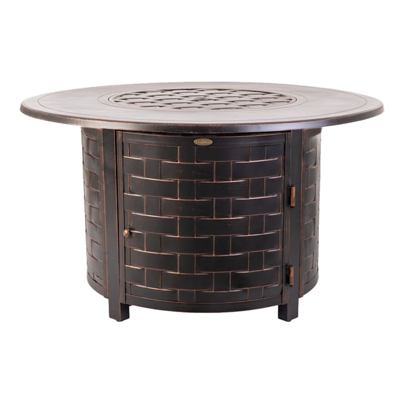 Fire Sense Perissa Aluminum Round Liquid Propane Gas Fire Pit