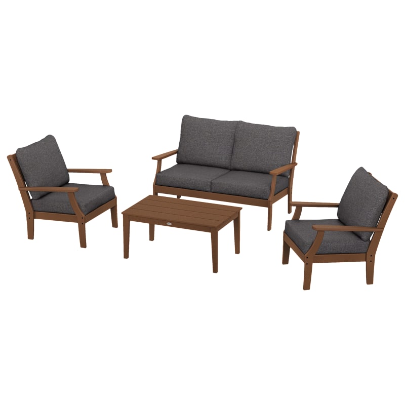 POLYWOOD Braxton 4-Piece Deep-Seating Chair Set