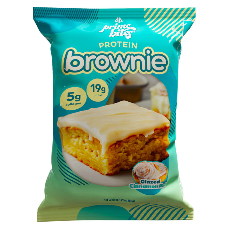 Alpha Prime Supplements Prime Bites Glazed Cinnamon Roll Brownie