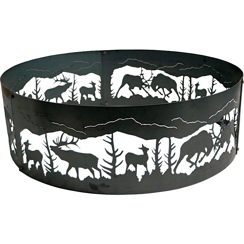 P&D Metal Works Fighting Elk Campfire Ring