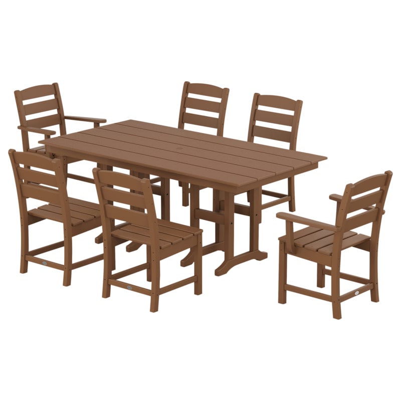 POLYWOOD Lakeside 7-Piece Farmhouse Dining Set