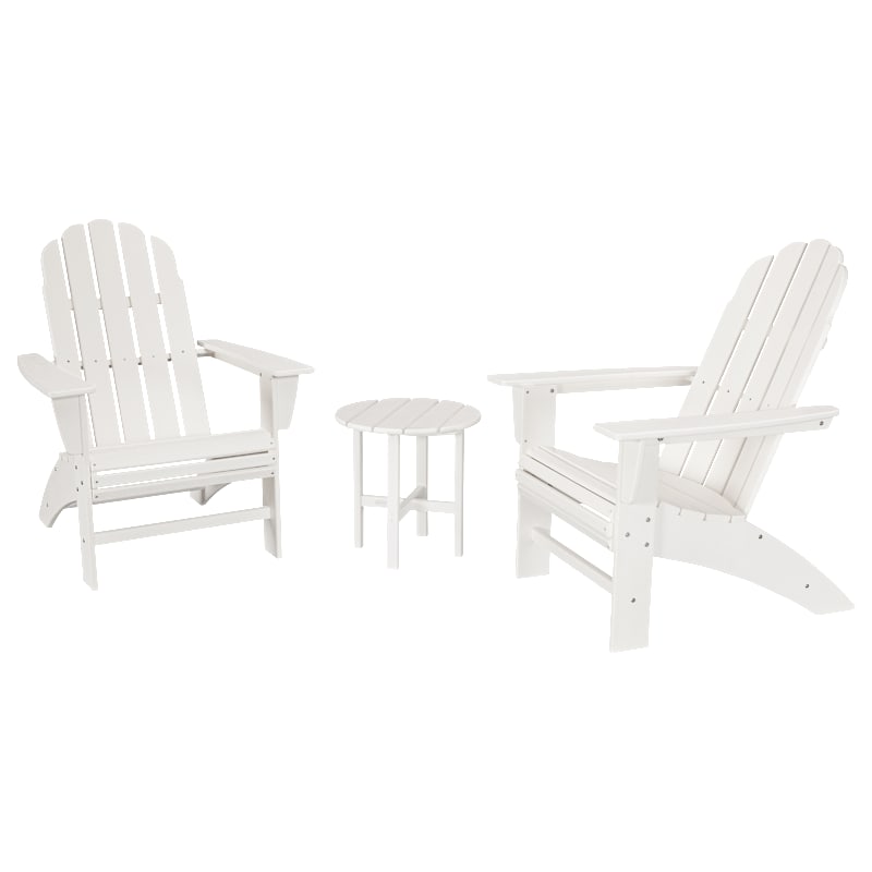 POLYWOOD Vineyard 3-Piece Curveback Adirondack Set