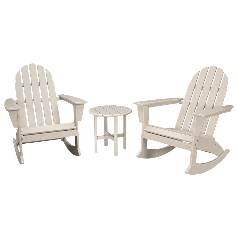 POLYWOOD Vineyard 3-Piece Adirondack Rocking Chair Set