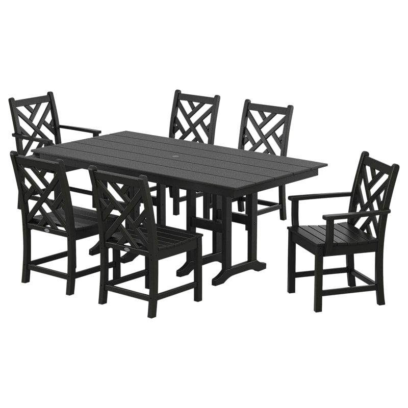 POLYWOOD Chippendale 7-Piece Farmhouse Dining Set